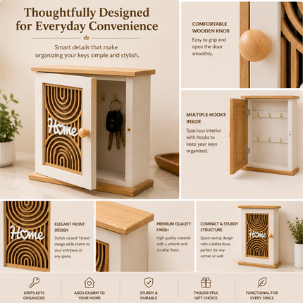 Decorative Wooden Key Holder Cabinet