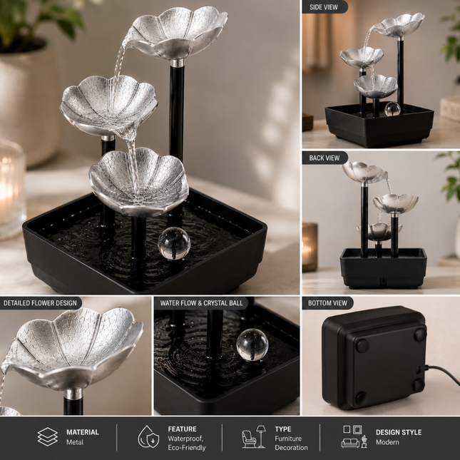Premium Tabletop Water Fountain for Home Decoration(Model A)