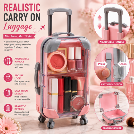 Rolling Suitcase Storage Organizer Pack of 2 – Large & Small