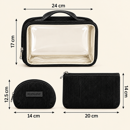 Multipurpose Cosmetic Pouch(Black)