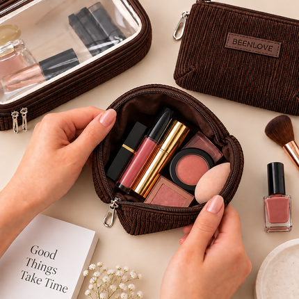 Multipurpose Cosmetic Pouch (Dark brown)