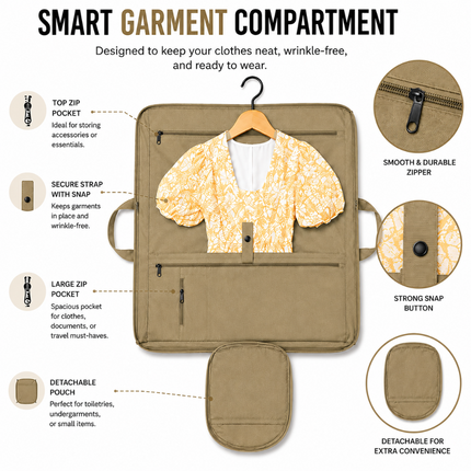 Premium Travel Duffel Bag (Khaki)