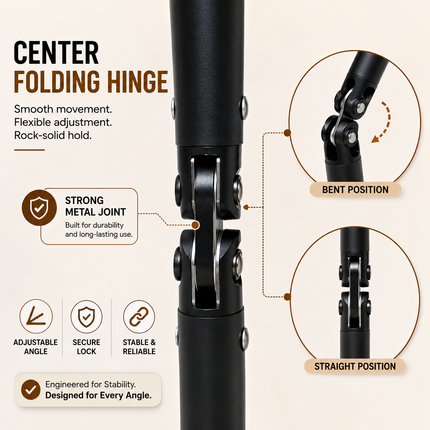 Foldable Mobile Tripod Stand, Adjustable Phone Holder