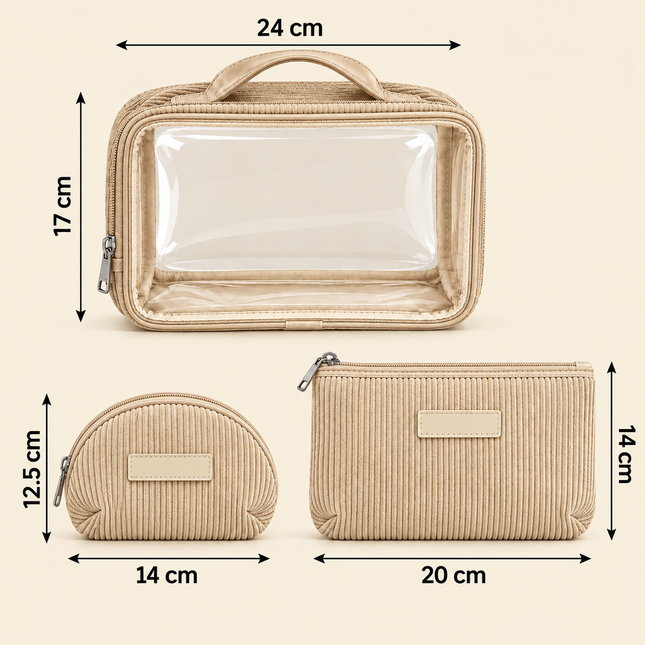 Multipurpose Cosmetic Pouch (Beige)