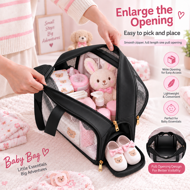 Multipurpose kids bag with Spacious Compartments & Waterproof Design(Black)
