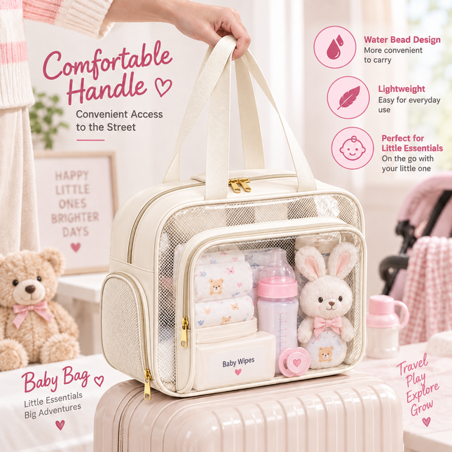 Multipurpose kids bag with Spacious Compartments & Waterproof Design(Off white)
