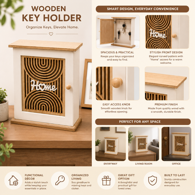 Decorative Wooden Key Holder Cabinet