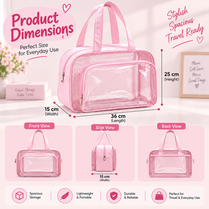Multipurpose kids bag with Spacious Compartments & Waterproof Design(Pink)
