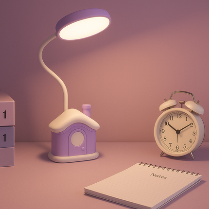 Cute House LED Lamp (Purple)