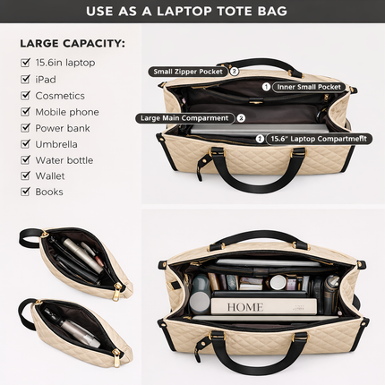 All-in-One Tote Bag (Beige)