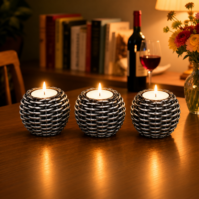 Elegant Handmade Candle Holder Set(Model C)
