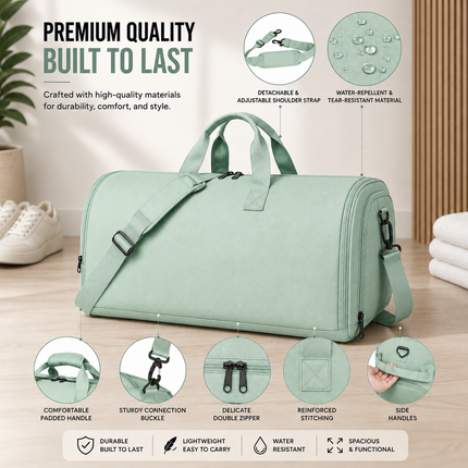 Premium Travel Duffel Bag(Mint green)