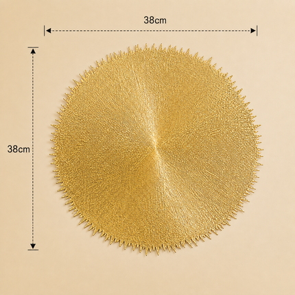 Table Mats Pack of 6 for Dining & Home Decor (Golden)