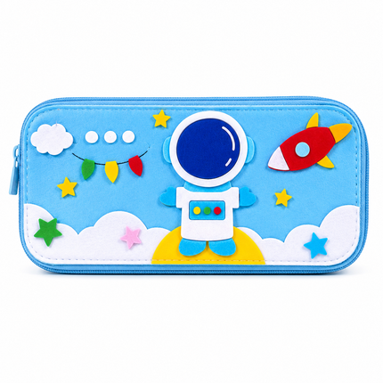 DIY Felt Pencil Case Sewing Kit for Kids with Zipper (Astronaut)