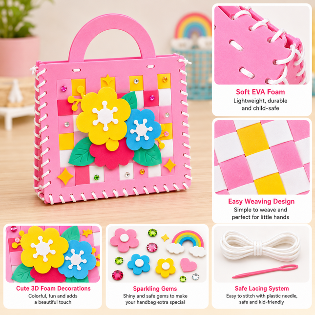 DIY Handbag Craft Kit for Kids(Pink)