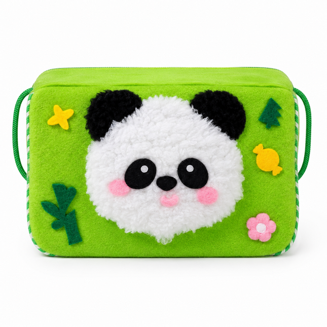 Handmade DIY Felt Shoulder Bag Craft Kit for Kids(Green)