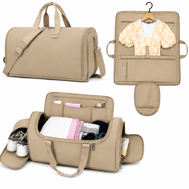 Premium Travel Duffel Bag (Khaki)