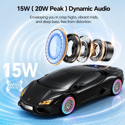 Car Shape Bluetooth Speaker with RGB Lights