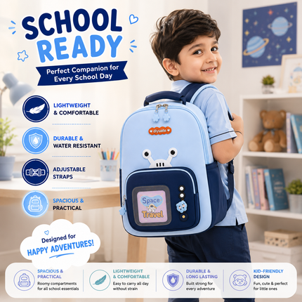 Kids School Backpack with Matching Sling Bag B (Sky)