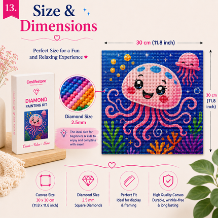 Diamond Painting Kit for Kids & Adults DIY Wall Decor(Octopus)