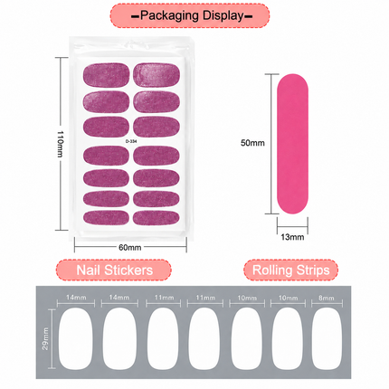 Nail Stickers Combo for Hands & Toes, Pack of 12 Sheets (Design-01)