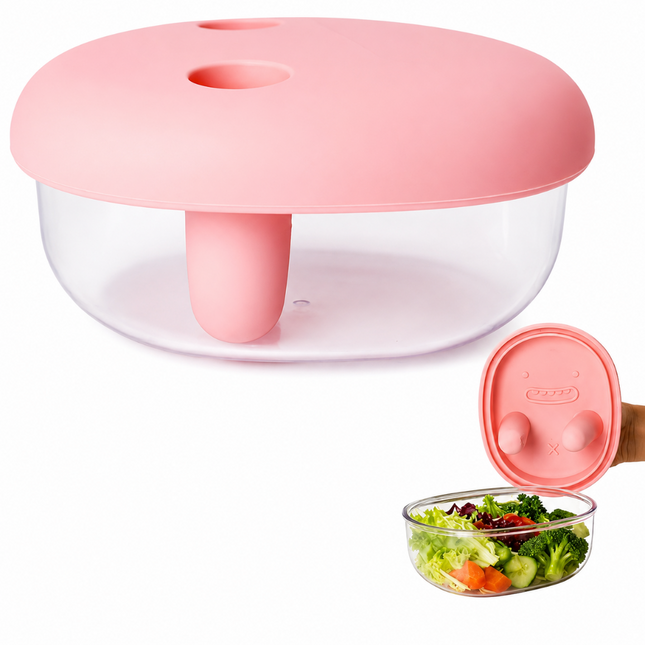 Portable Snacks Box with Silicone Lid