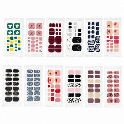 Nail Stickers Combo for Hands & Toes, Pack of 12 Sheets (Design-02)