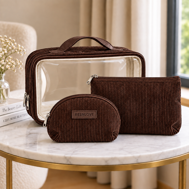 Multipurpose Cosmetic Pouch (Dark brown)