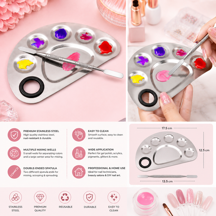 Semi Circle Mixing Palette with pans