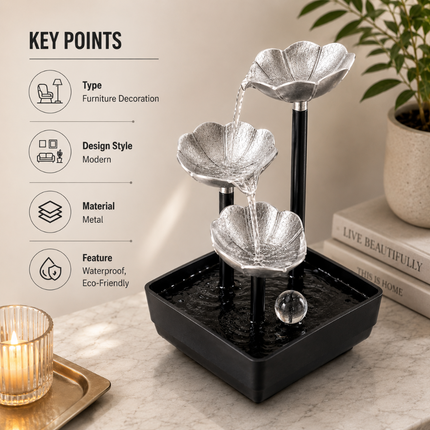 Premium Tabletop Water Fountain for Home Decoration(Model A)
