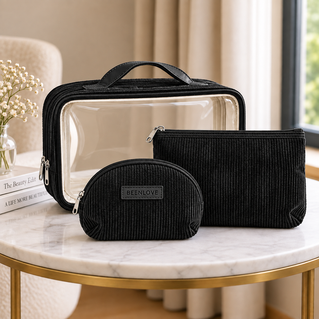 Multipurpose Cosmetic Pouch(Black)
