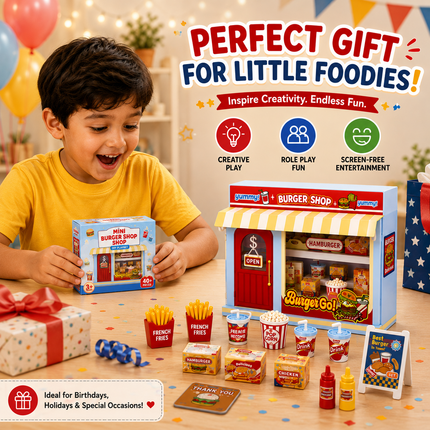 Mini DIY Pretend Play Shop Kit for Kids (Sky blue)