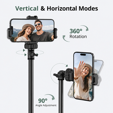 Foldable Mobile Tripod Stand, Adjustable Phone Holder