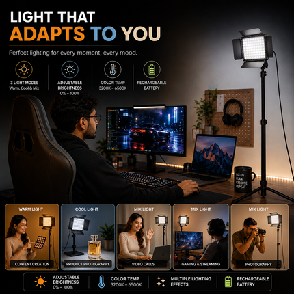 LED Video Light for Photography & Videography