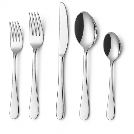 Eco-Friendly Biodegradable Acrylic Cutlery Set Pack of 18