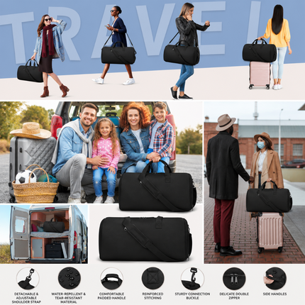 Premium Travel Duffel Bag (Black)