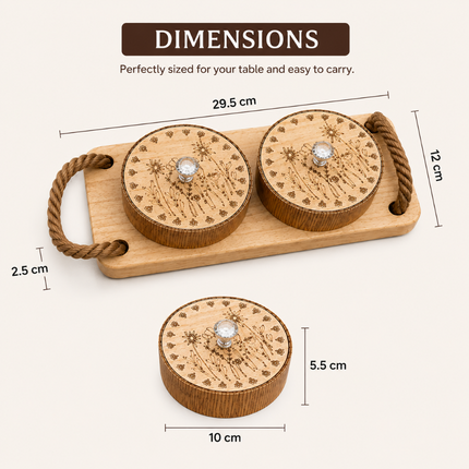 Premium Wooden Dry Fruit Box with Serving Tray(Model A)