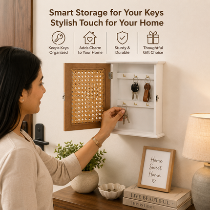 Decorative Wooden Key Holder Cabinet