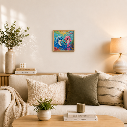 Diamond Painting Kit for Kids & Adults DIY Wall Decor(Dolphin)