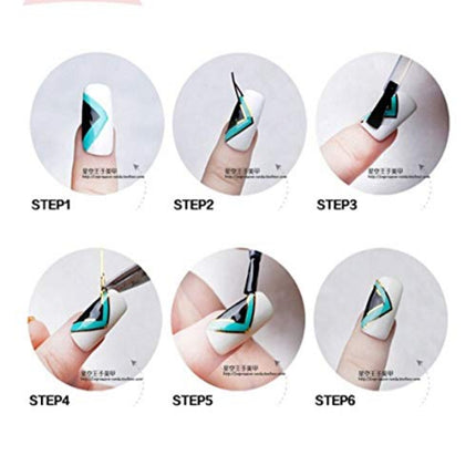 Metallic Nail Art Strips pack of 30