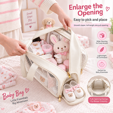Multipurpose kids bag with Spacious Compartments & Waterproof Design(Off white)