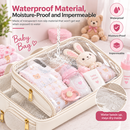 Multipurpose kids bag with Spacious Compartments & Waterproof Design(Off white)