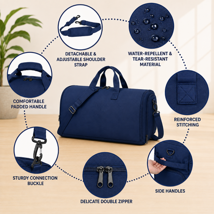 Premium Travel Duffel Bag (Navy blue)