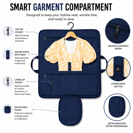 Premium Travel Duffel Bag (Navy blue)