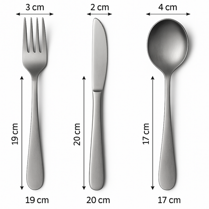 Eco-Friendly Biodegradable Acrylic Cutlery Set Pack of 18