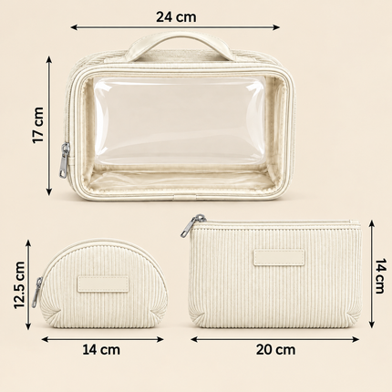 Multipurpose Cosmetic Pouch (White)