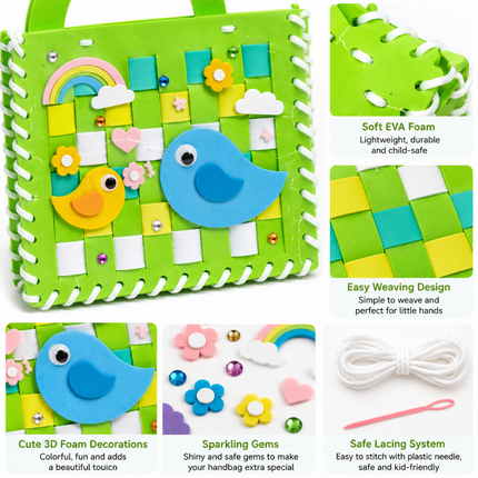DIY Handbag Craft Kit for Kids(Green)
