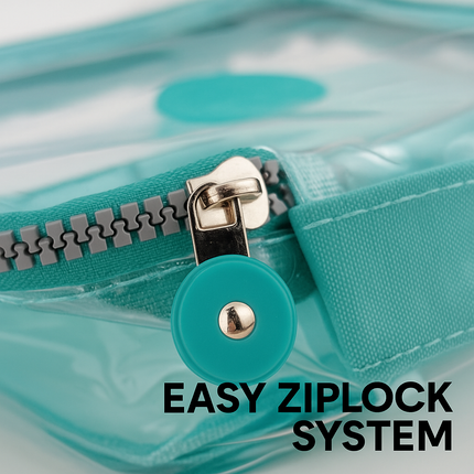 Transparent Multipurpose Pouch with Handle(Sea Green)