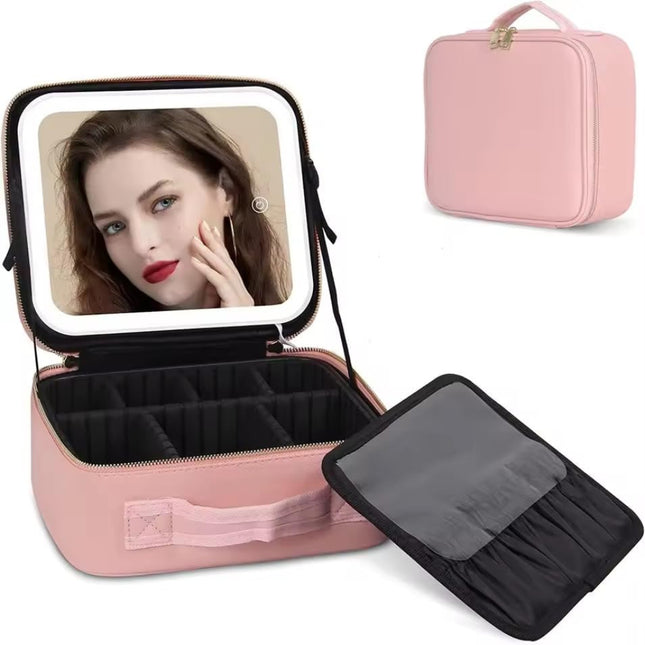 Vanity with Led mirror lighting(Pink)