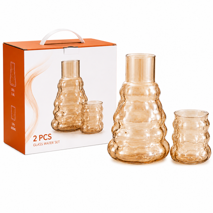 Premium Borosilicate Glass Water Jug & Tumbler Set